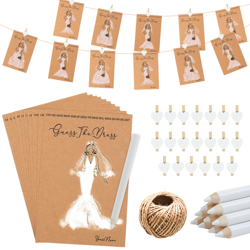 Party Games Bridal Shower - 10/20 set Guess Abito da sposa