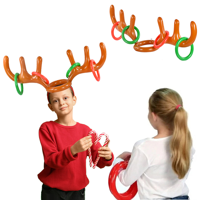 Party Games No Supplies - 1/3Set Gioco Di Natale Gonfiabile Renna