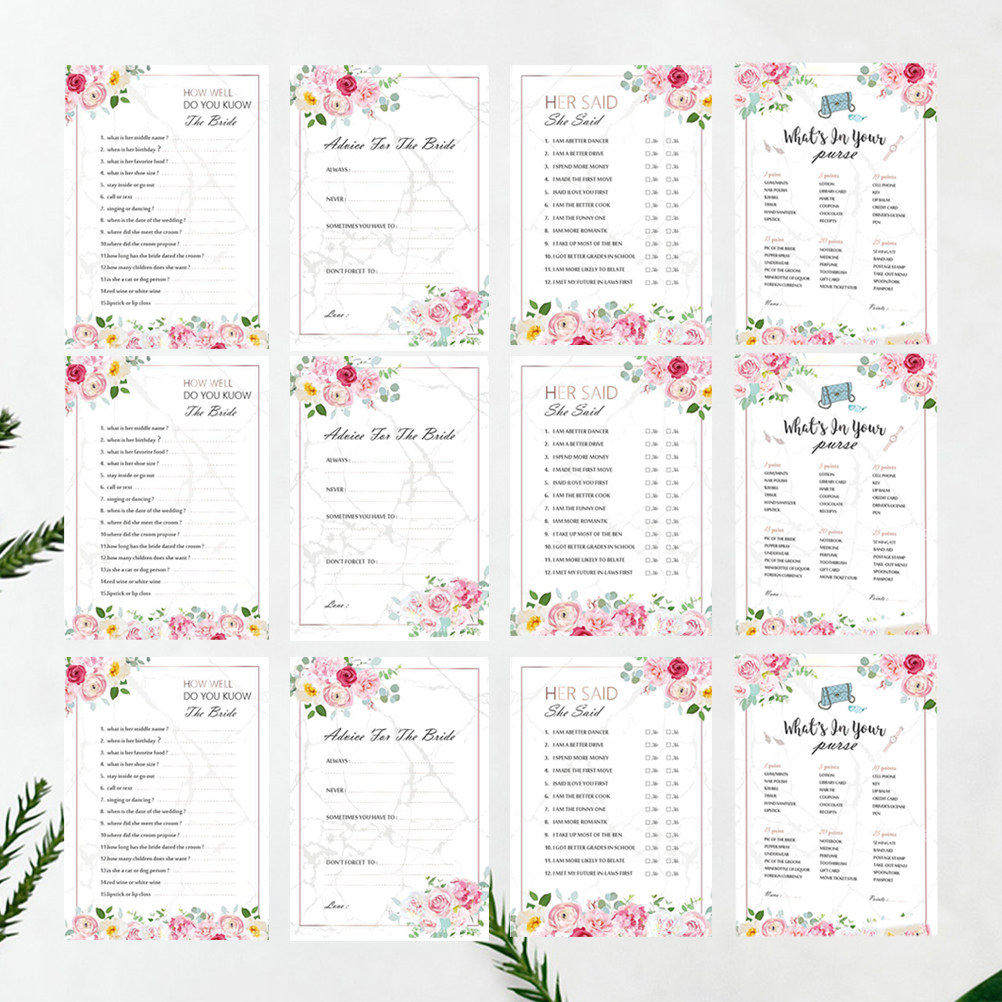 Party Games Bridal Shower - 48 Carte per Addio al Nubilato