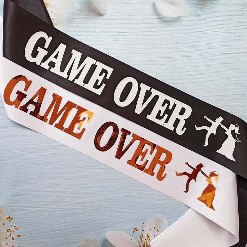Party Games Bridal Shower - Fascia da sposo 'Game Over' per