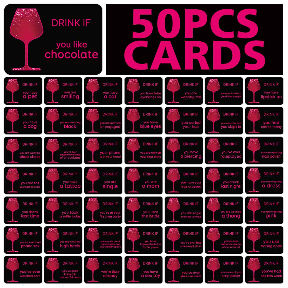Party Games Bridal Shower - 50 Carte da Gioco per Feste