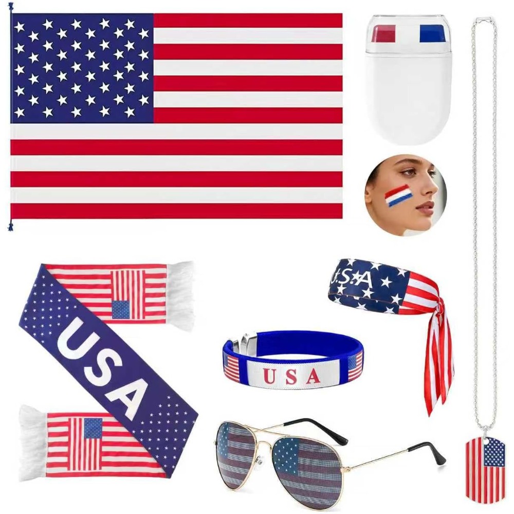 Party Games Usa - Kit Tifoso Patriottico USA 2026 per