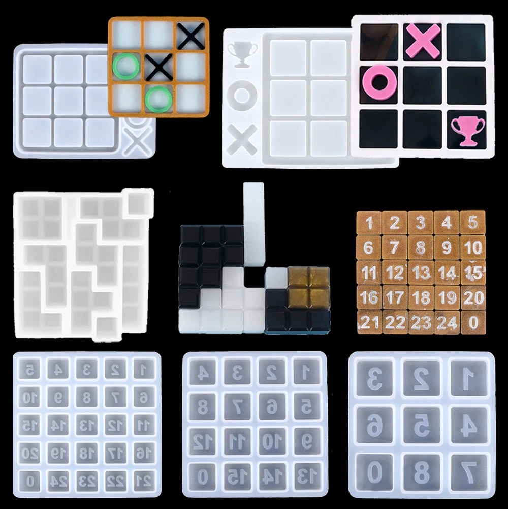 Party Games Kid Friendly - Tic Tac Toe Stampo in resina