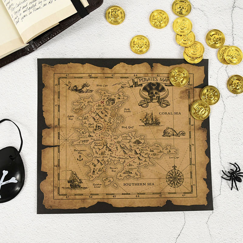 Party Games No Supplies - Mappa del Tesoro Pirata in Carta