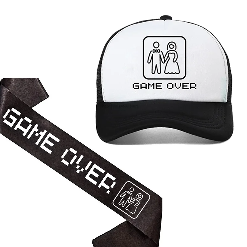 Groom To Be Sash Game Over Hat - Party Games No Supplies recensione e prezzo