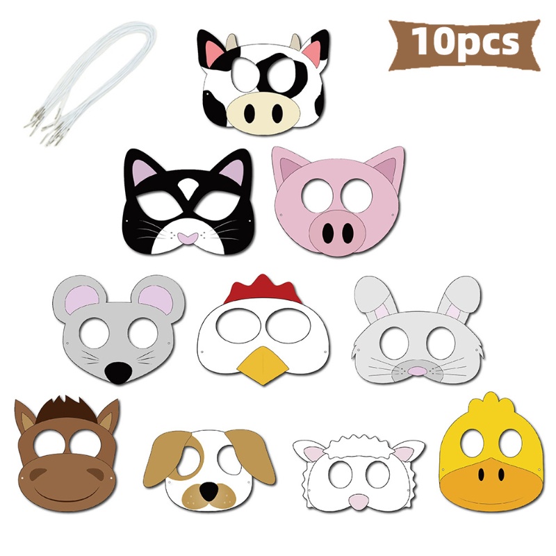 10 pezzi maschera di carta cos - Party Games No Supplies recensione e prezzo