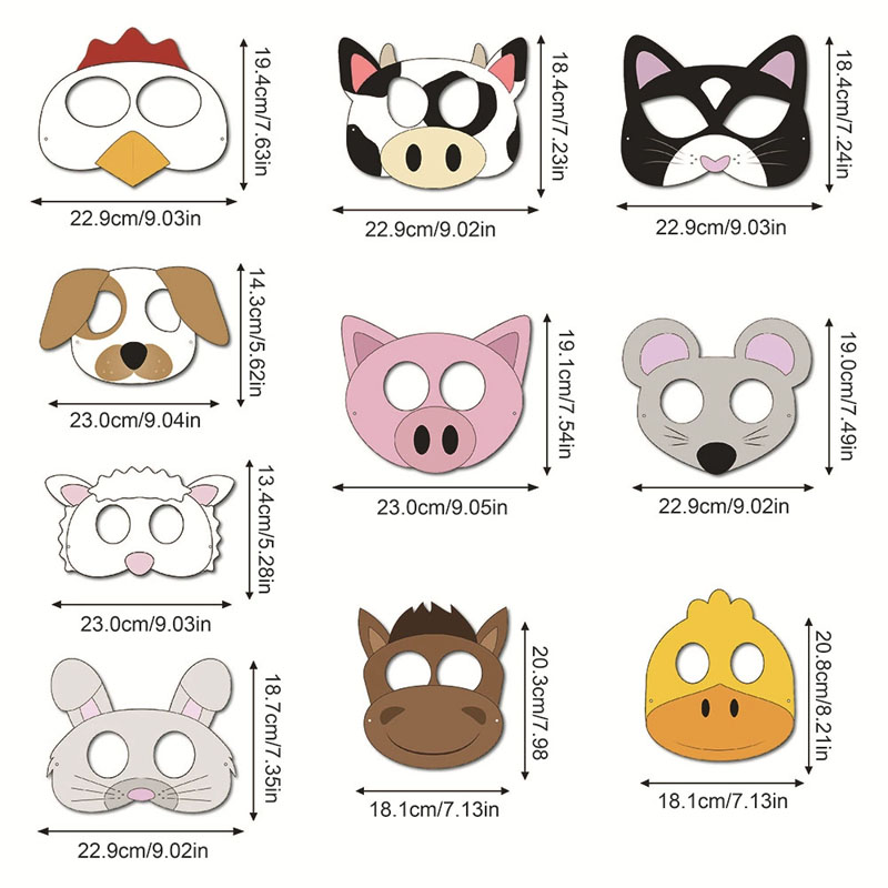 10 pezzi maschera di carta cos - Party Games No Supplies recensione e prezzo